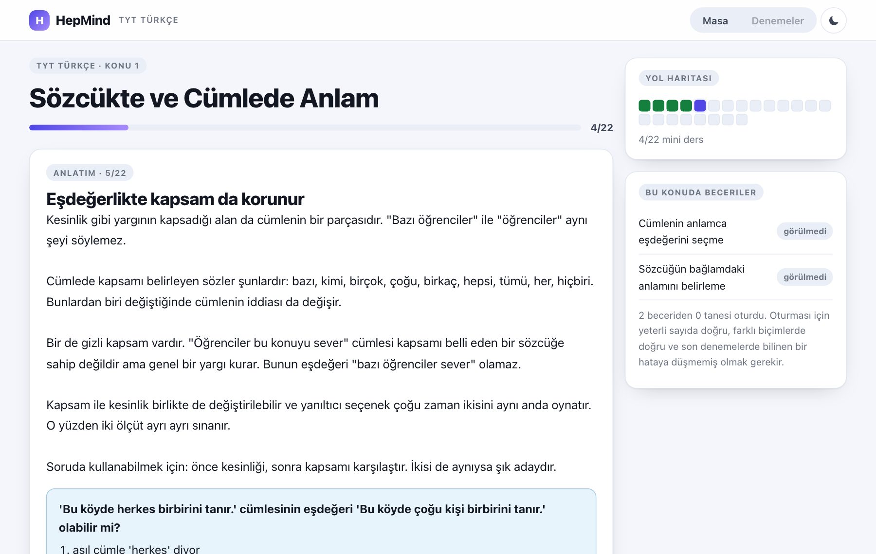 Mini ders anlatımı