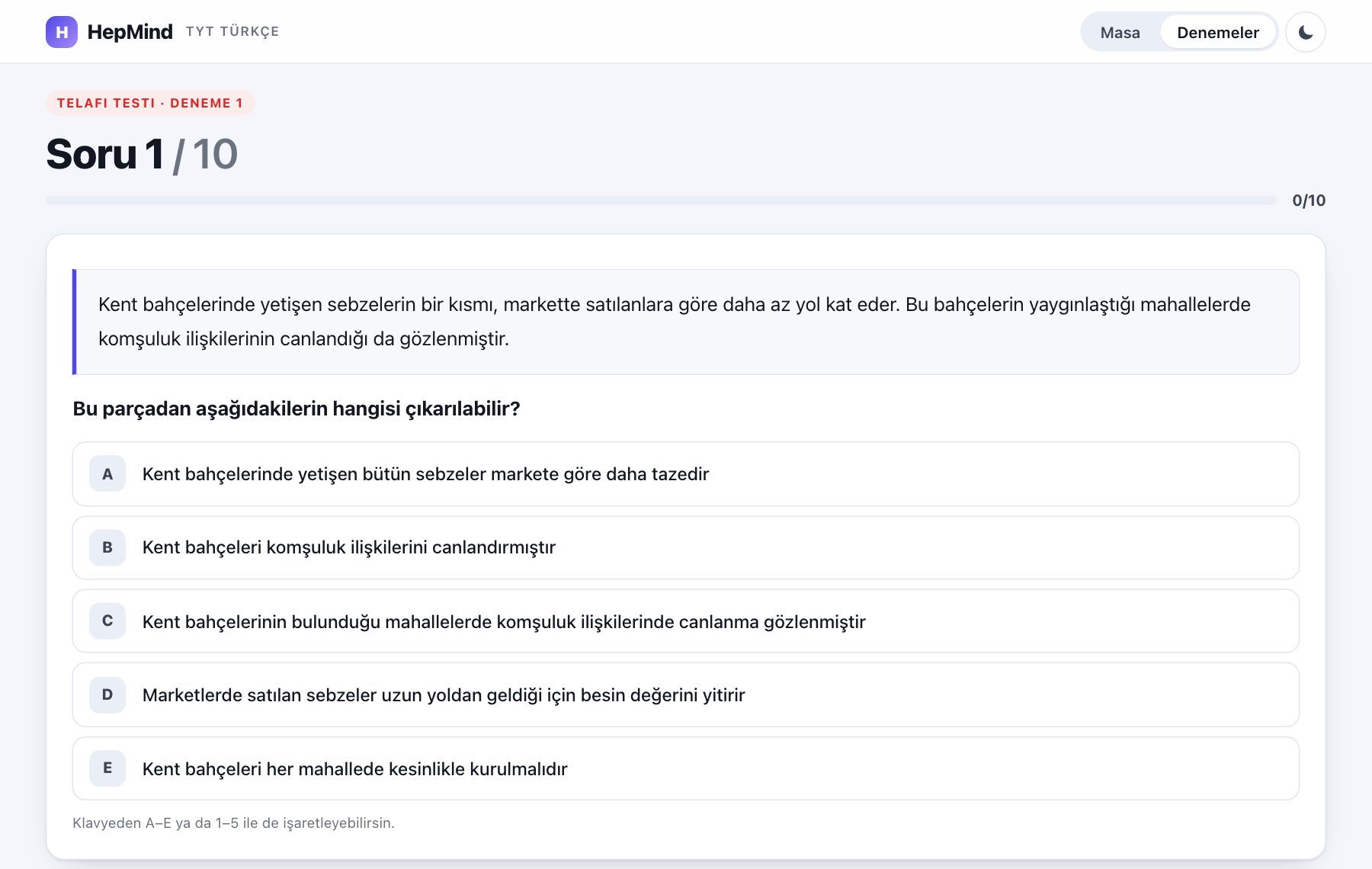 Telafi testi